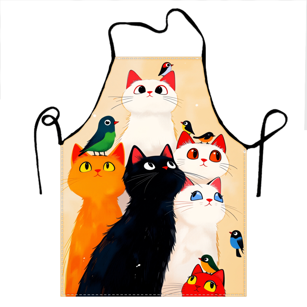 Kitchen Baking Gift Ideas - Cute Cats And Birds Apron For