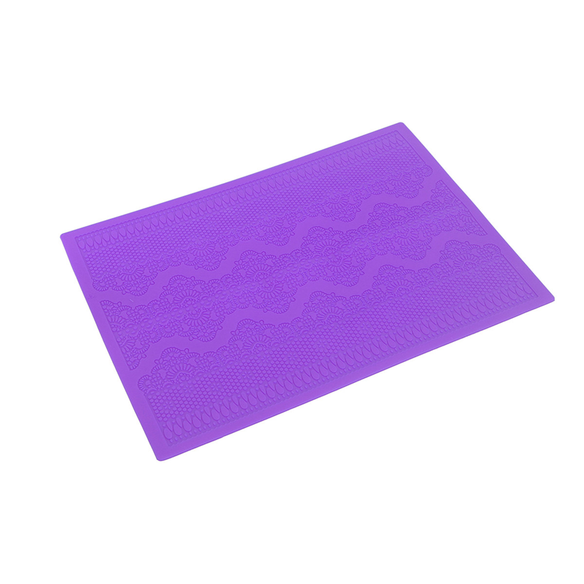 Kitchen Tools For Baking - 1pcs Silicone Cake Lace Mat Purple