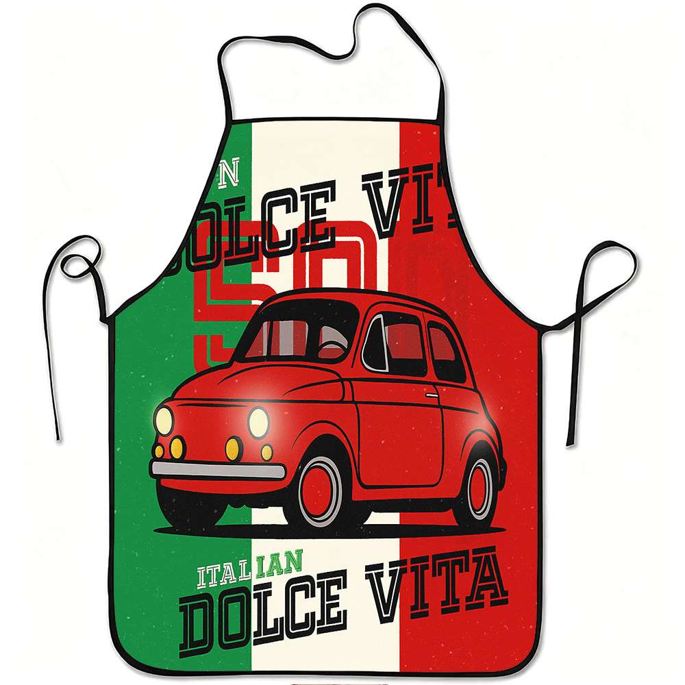 Kitchen And Baking Life - 1 Piece of Fun Italian-Themed Apron,