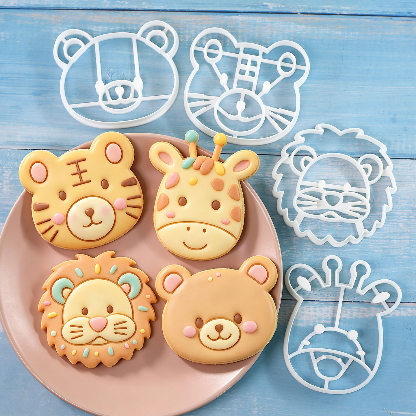 Kitchen Baking Set - 4 Pcs Animal Cookie Cutters Set