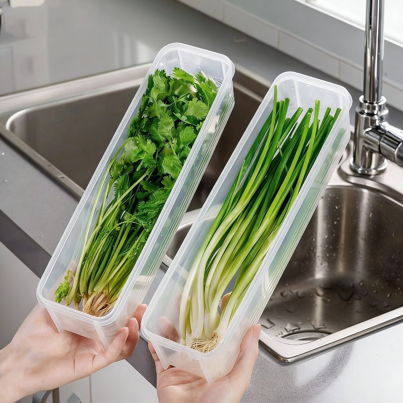 Kitchen Baking Tins - 1/2/4Pcs Green Onion Fresh-keeping Storage Box