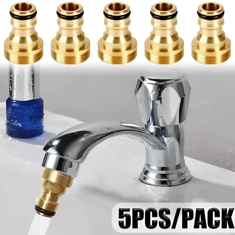 Kitchen Baking Appliances - 1/2/5PCS Universal Tap Kitchen Adapters Brass