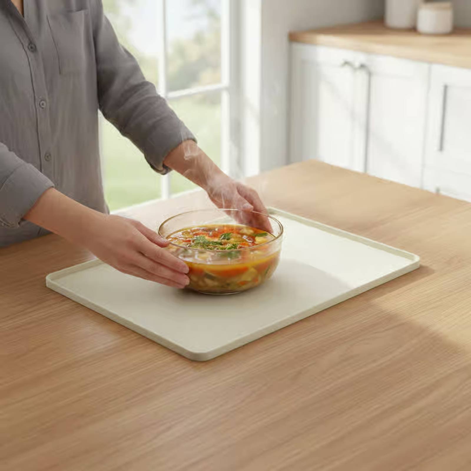 Kitchen Baking Appliances - Silicone Microwave Top Mat Flexible Microwave