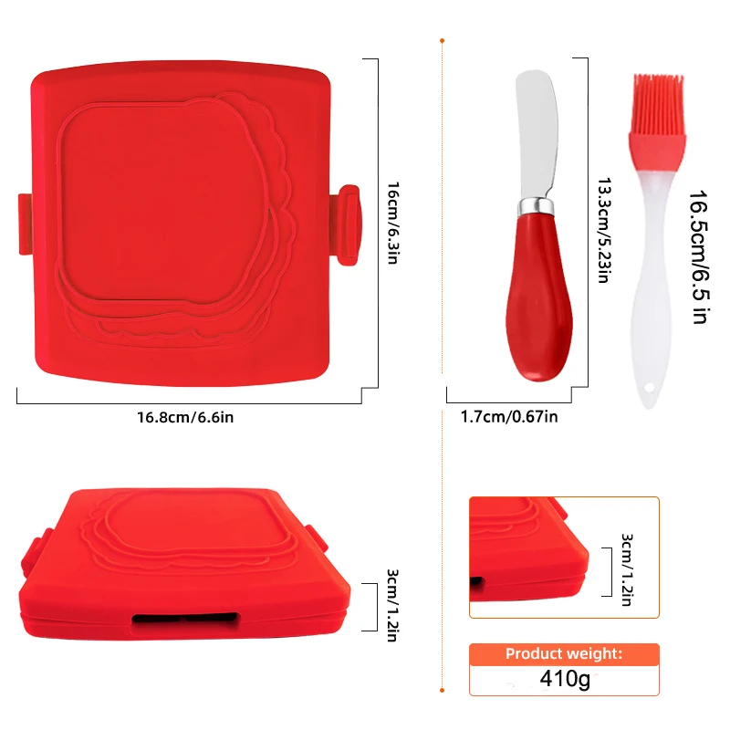3pack Food Grade Sandwich Toas - đánh giá và giá Kitchen Baking Set
