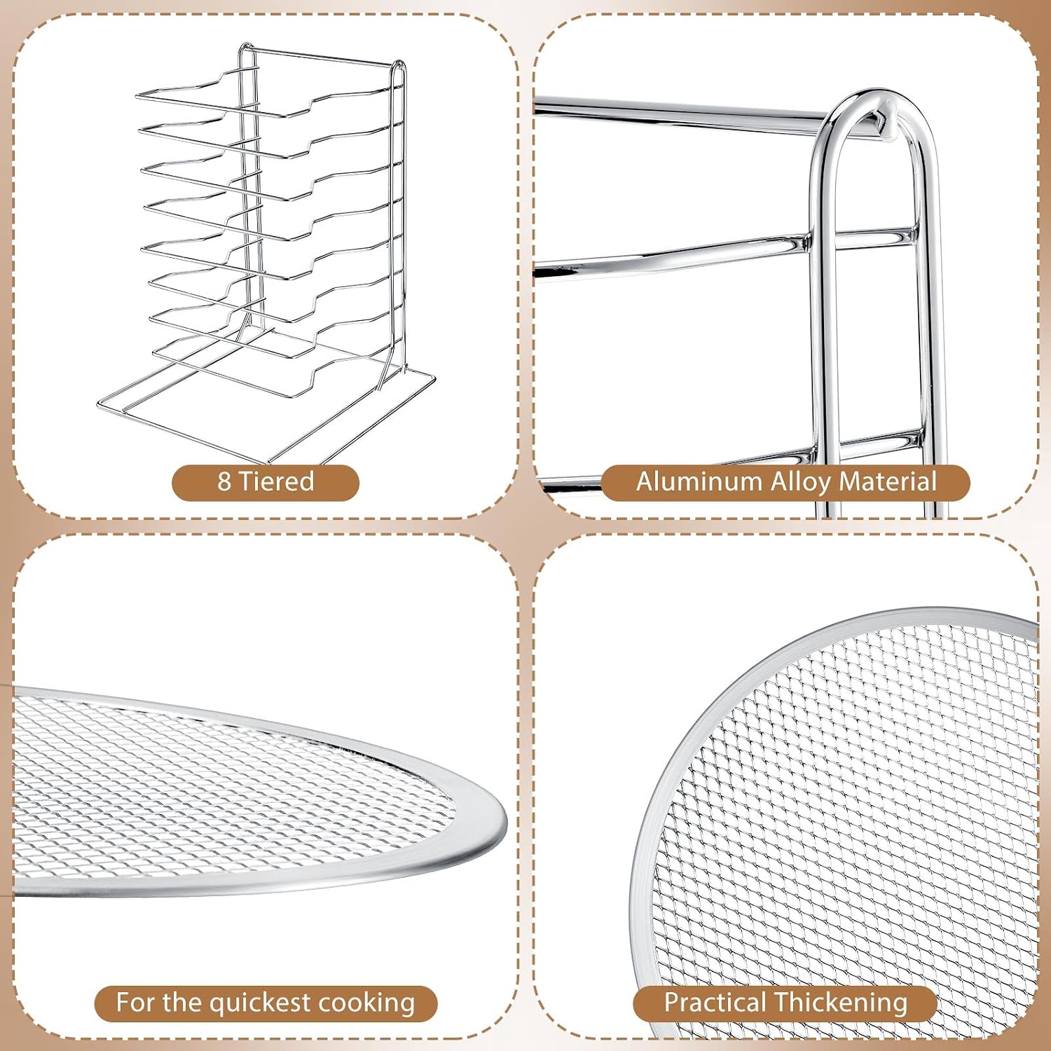 Pizza Rack 8 Tiered Stand With - đánh giá và giá Kitchen Baking Set