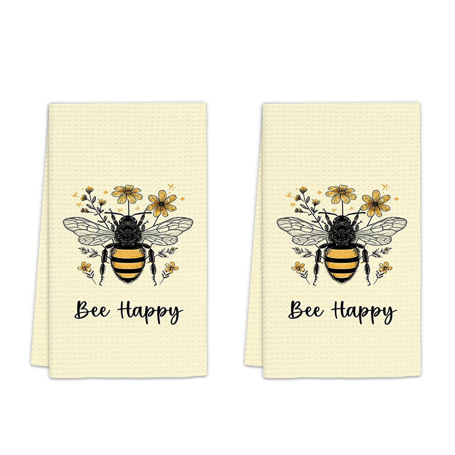 2Pcs, Summer Bee Happy Kitchen - đánh giá và giá Kitchen And Baking Life