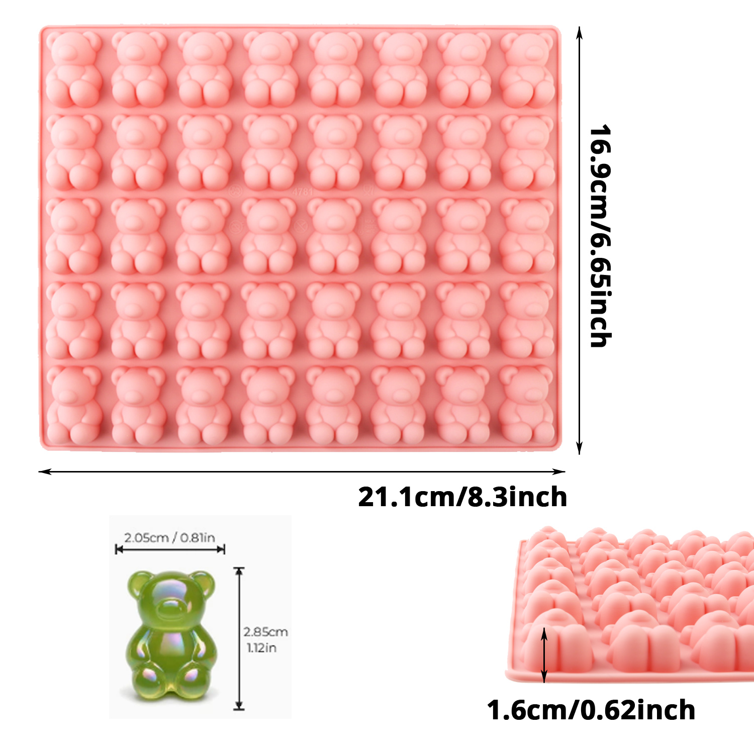 40-Cavity Bear-Shaped Silicone - đánh giá và giá Kitchen Tools For Baking