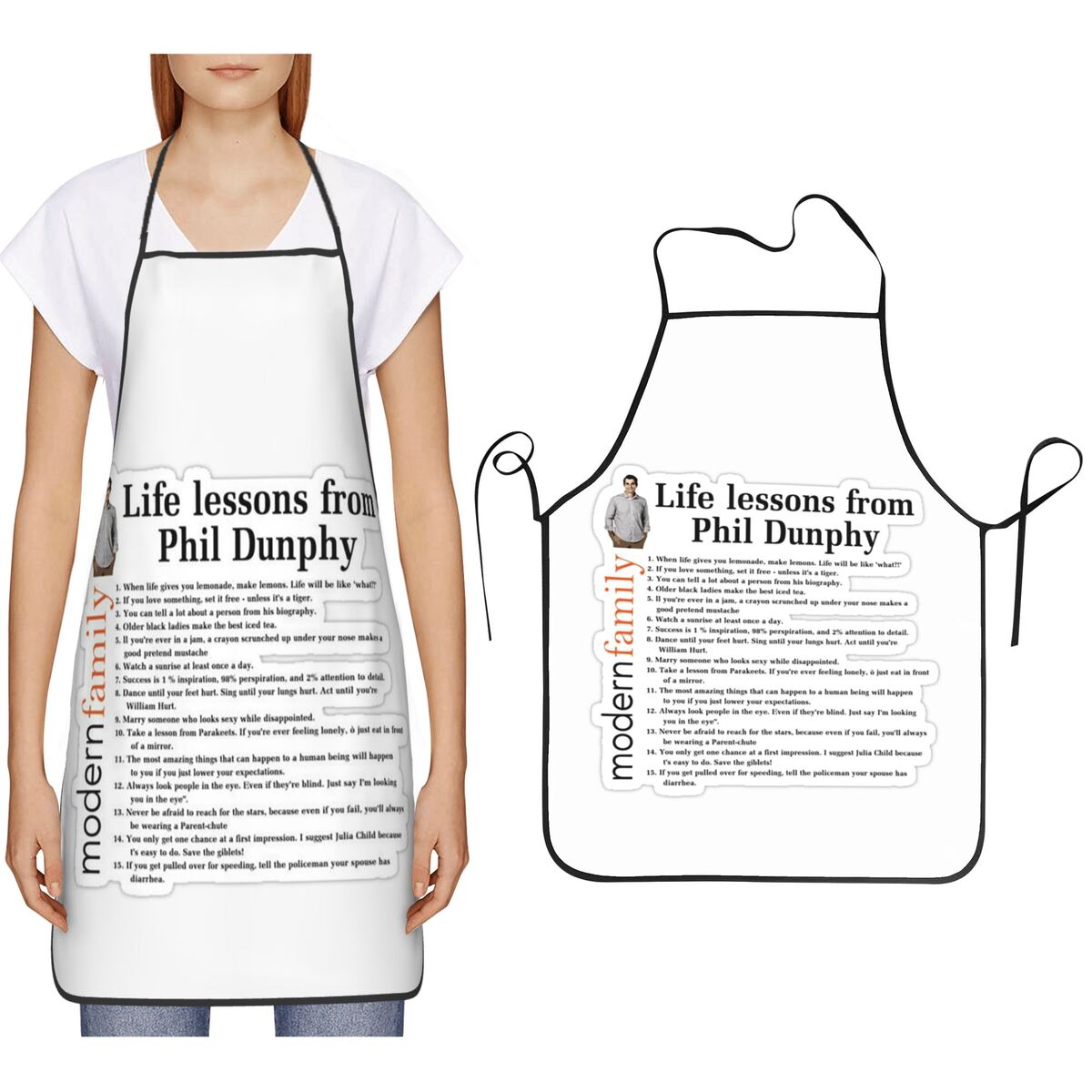 Life Lessons Phil Dunphy Apron - đánh giá và giá Kitchen And Baking Life