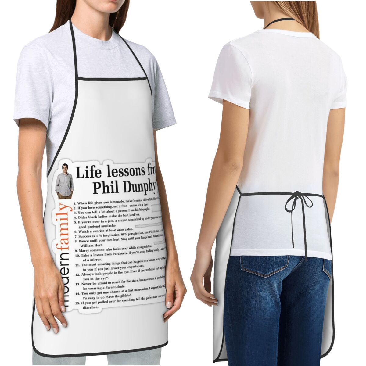 Life Lessons Phil Dunphy Apron - đánh giá và giá Kitchen And Baking Life