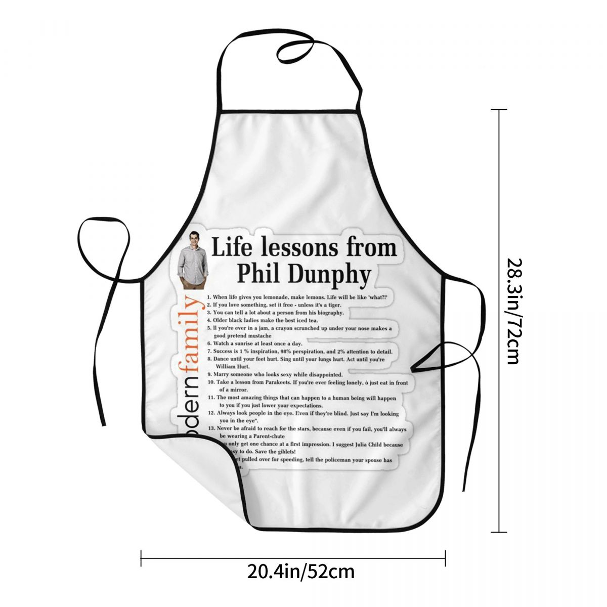 Life Lessons Phil Dunphy Apron - đánh giá và giá Kitchen And Baking Life