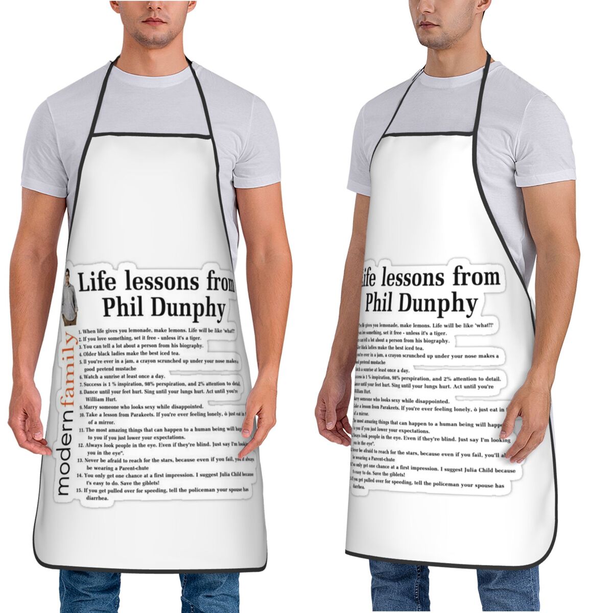 Life Lessons Phil Dunphy Apron - đánh giá và giá Kitchen And Baking Life