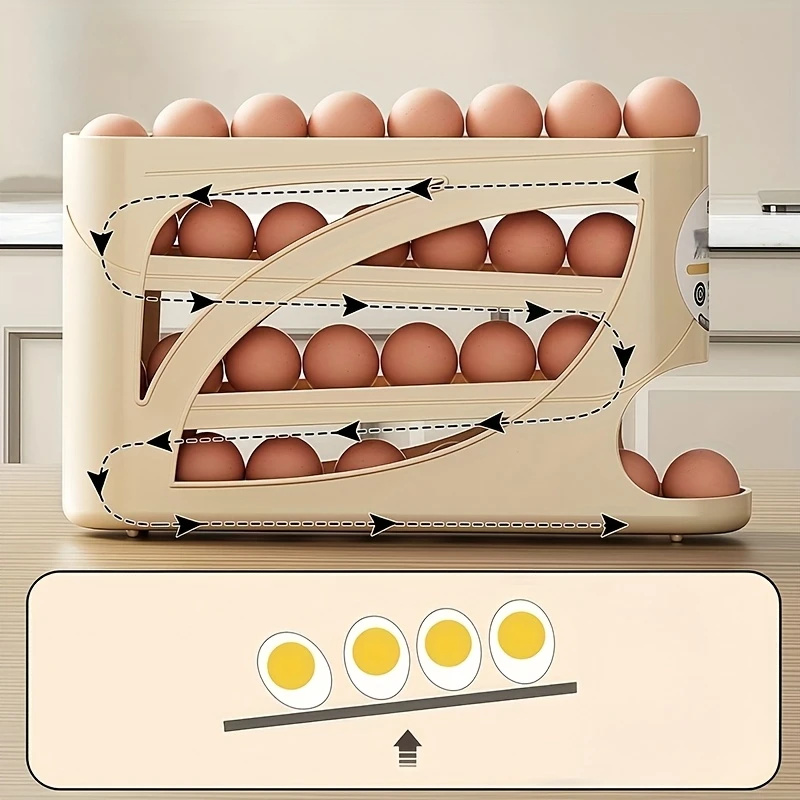 2-4 Tier Rolling Egg Storage C - đánh giá và giá Kitchen Baking Tins