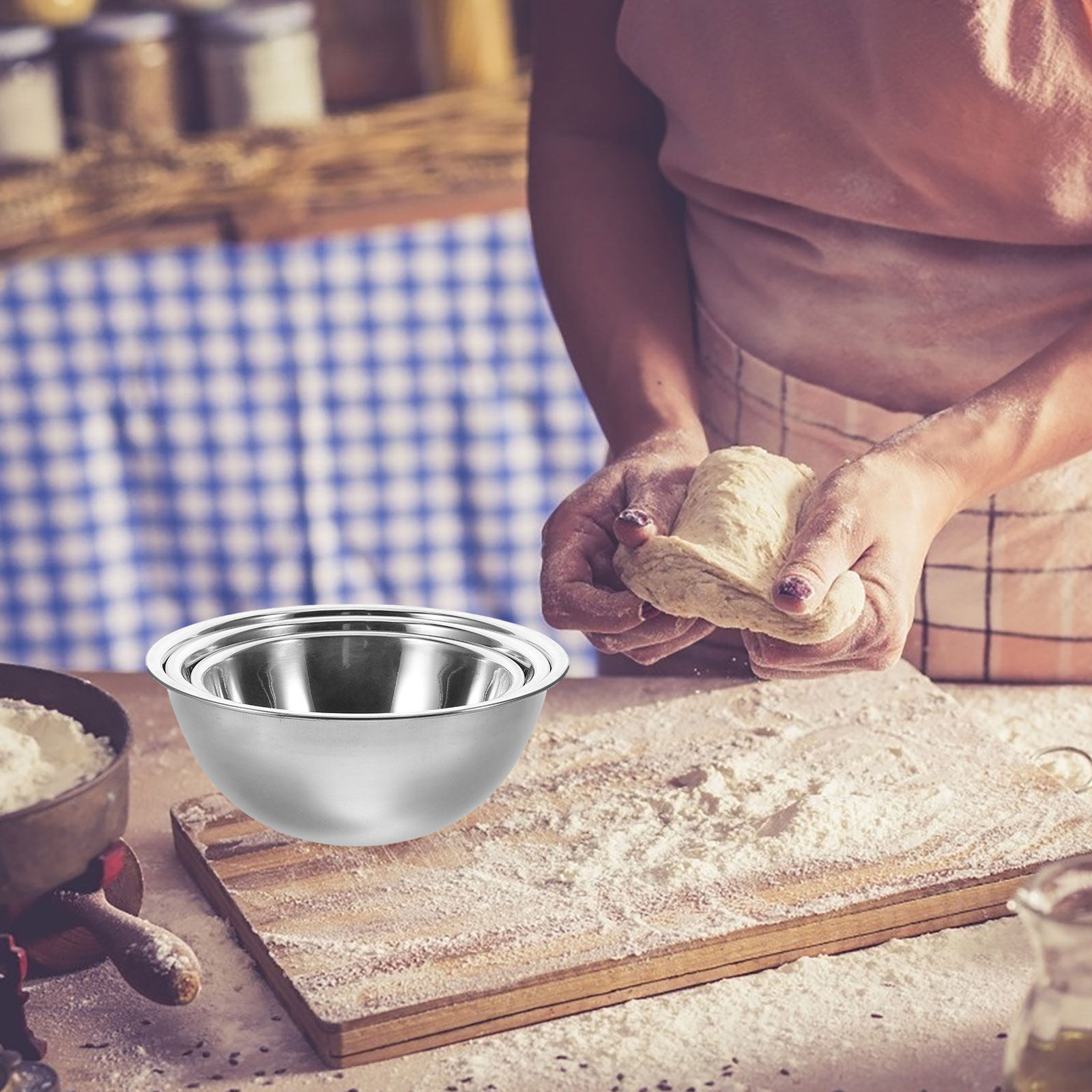 3Pcs Stainless Steel Mixing Bo - đánh giá và giá Kitchen Baking Set