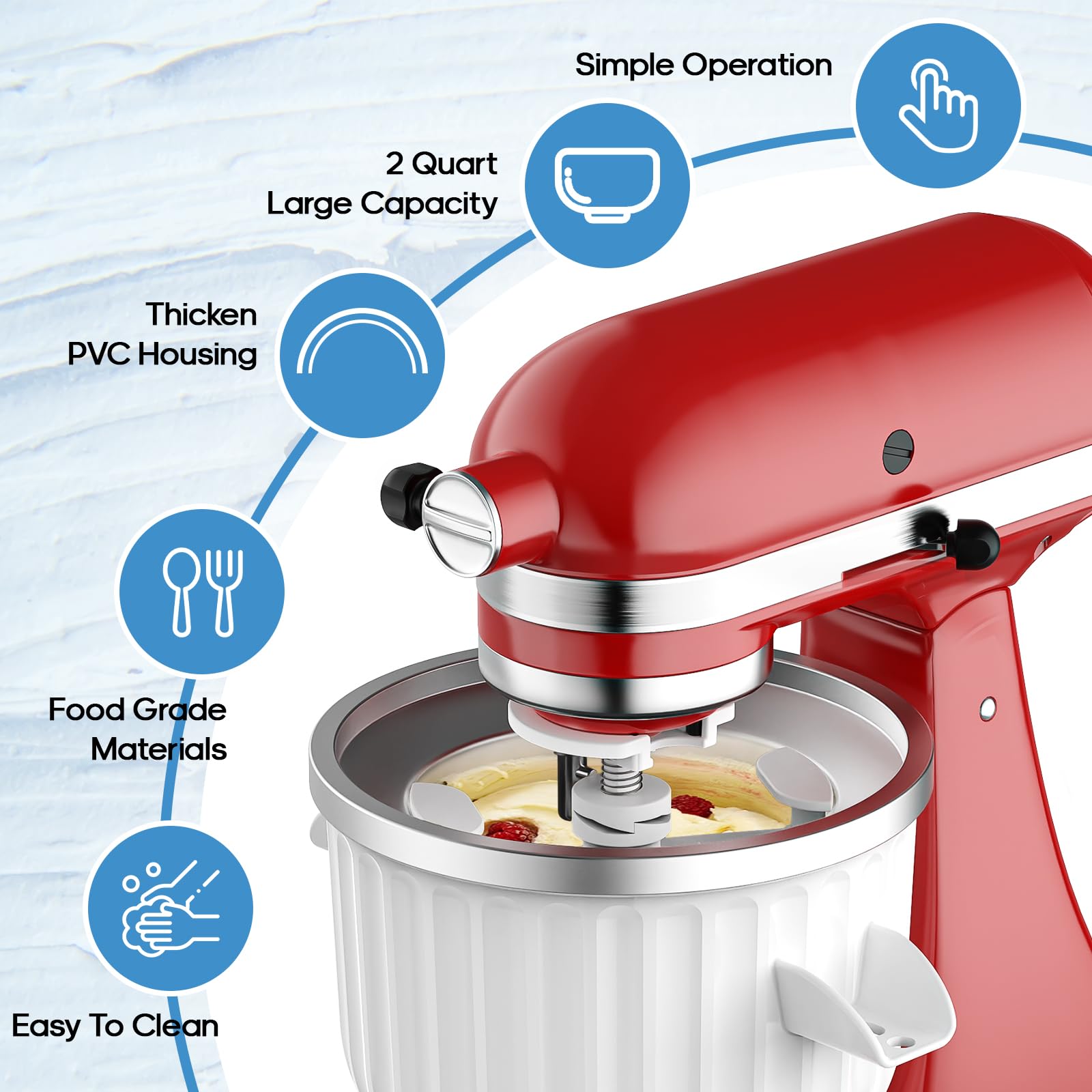 2 Quart Ice Cream Maker Attach - đánh giá và giá Kitchen Baking Appliances