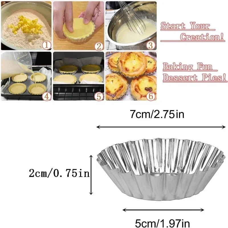 Aluminum 7cm Egg Tart Molds St - đánh giá và giá Kitchen Baking Tins