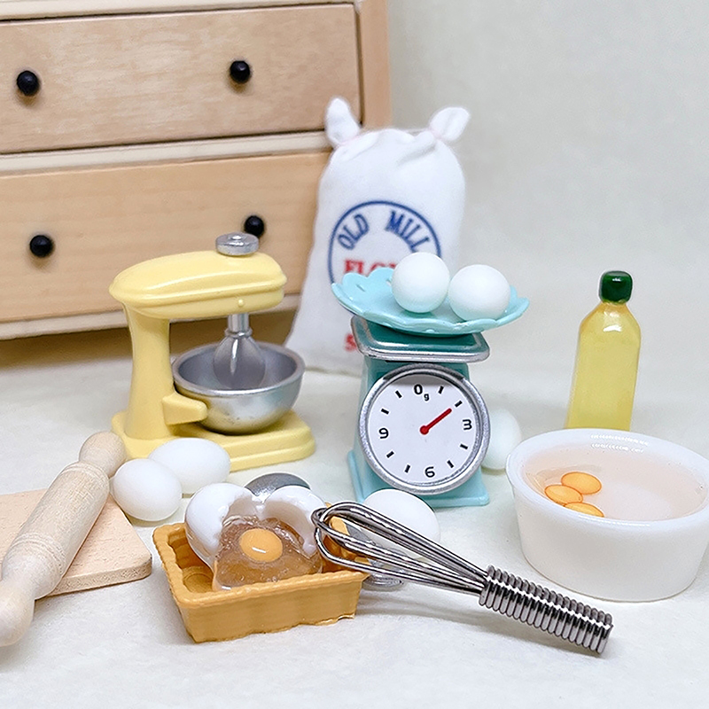 1Set 1:12 Dollhouse Miniature  - đánh giá và giá Kitchen Tools For Baking