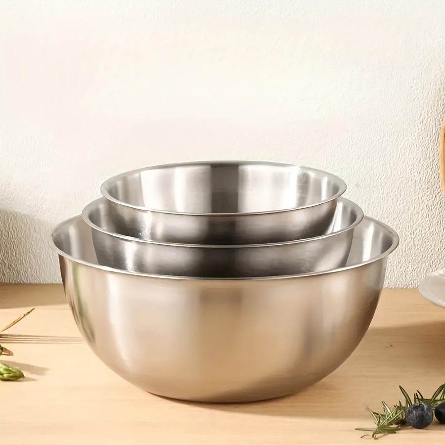 3pcs Stainless Steel Salad Bow - đánh giá và giá Kitchen Baking Set