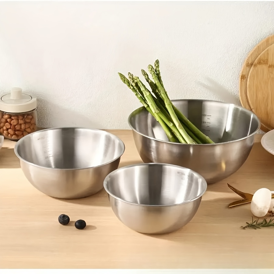 3pcs Stainless Steel Salad Bow - đánh giá và giá Kitchen Baking Set